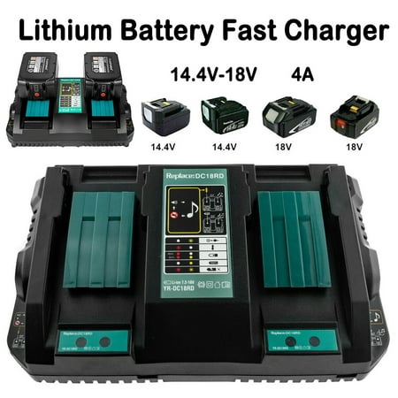 For Makita DC18RD 7.2V-18V Li-ion Dual Port Rapid Battery Charger LXT UK Plug